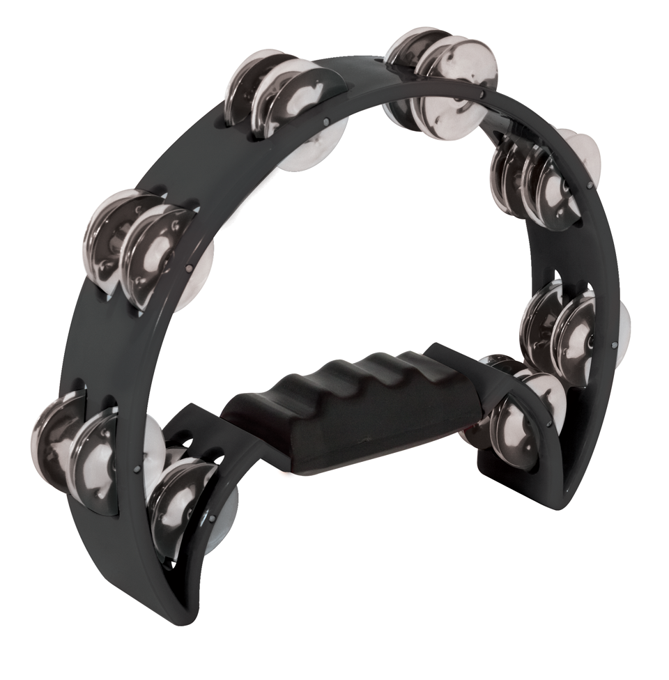 Mano Percussion | TMP11B | Half-Moon Tambourine | Black Mano Percussion | TMP11B | Half-Moon Tambourine | Black